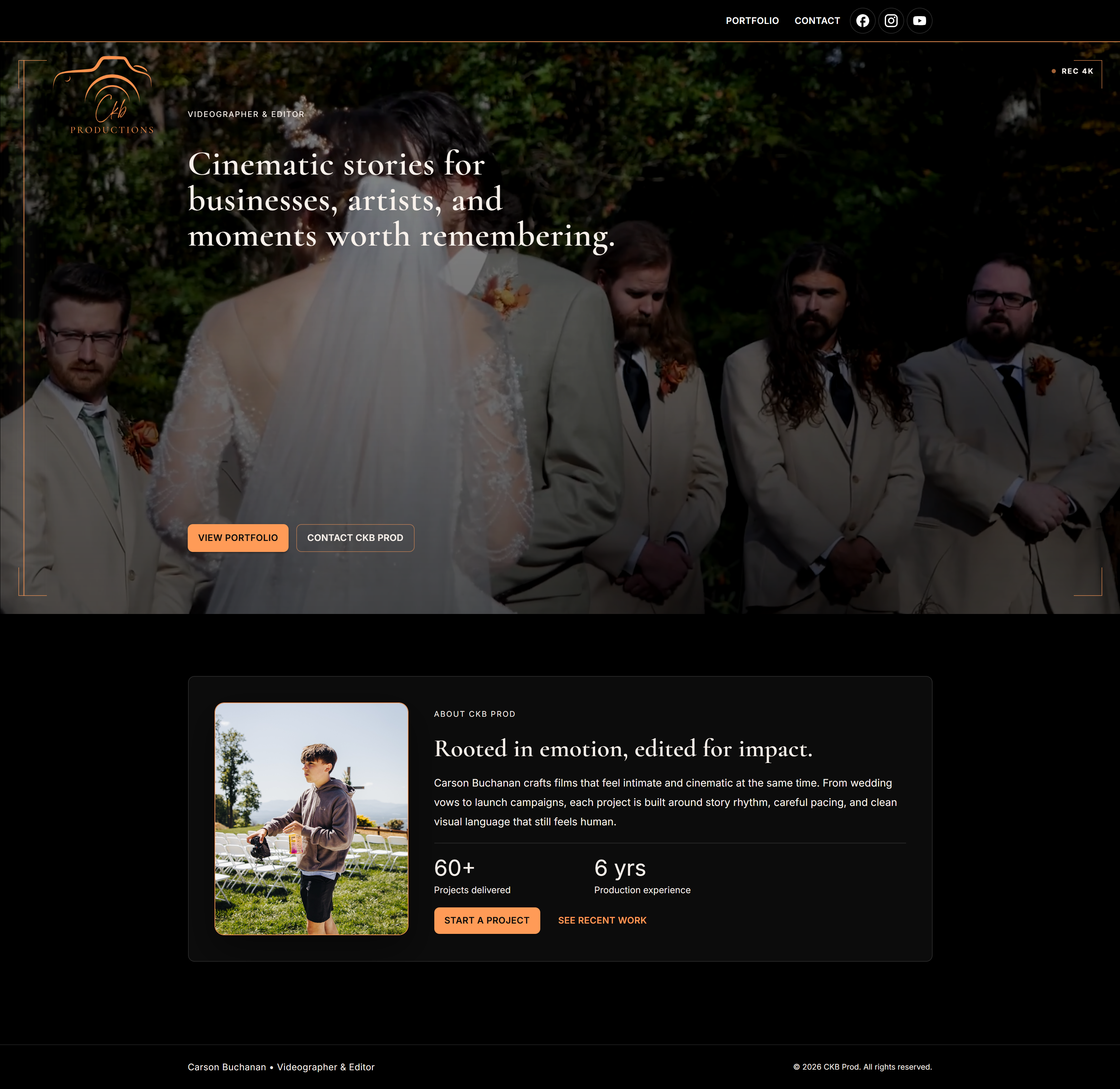 CKB Productions website preview